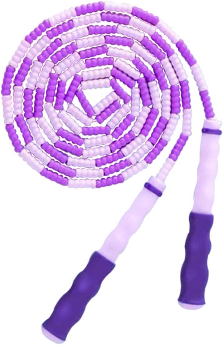TYSISKNO Jump Rope for Kids Girls and Boys, Soft Beaded Jump Ropes, Adjustable Skipping Rope, Tangle-Free Segmented Rope for Kid and Women Men Adults Exercise, Keeping Fit, Training - 9.2Ft - Image 1
